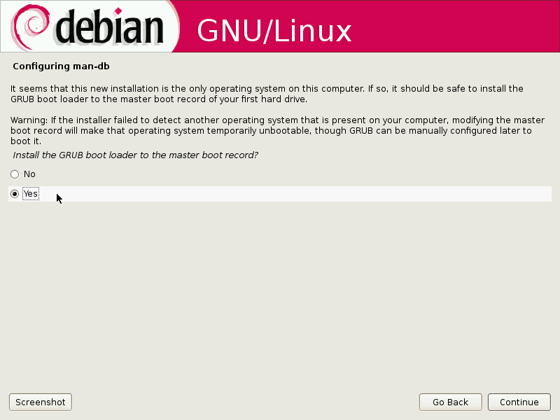 Debian Grub Install Fatal Error