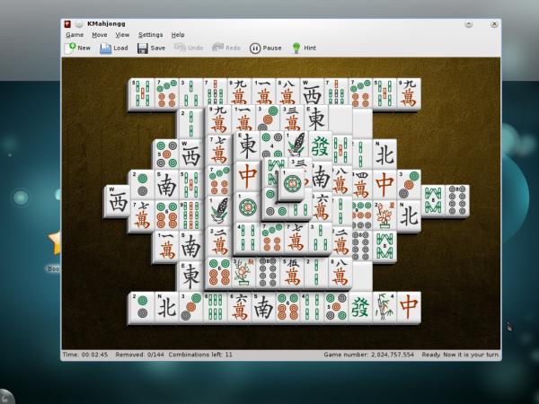 Mahjongg on Sabayon Linux 6 KDE