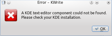 KWrite Error on PCLinuxOS 2011.6