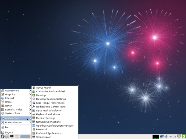 Fedora 17 Beta LXDE Desktop System Tools