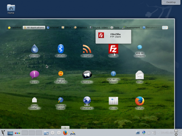 Takeoff fullscreen app launcher on Mageia 4 KDE