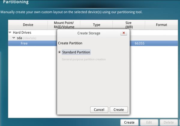 Linpus Lite 2.1 partition types