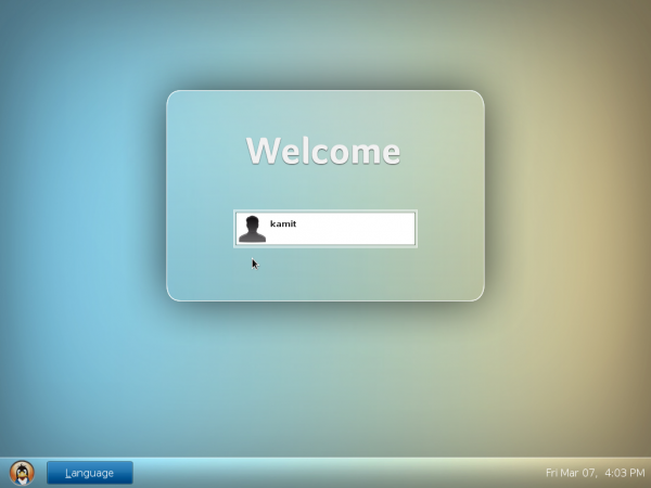 Linpus Lite 2.1 login screen