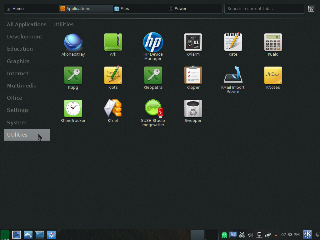 Manjaro KDE screenshot preview