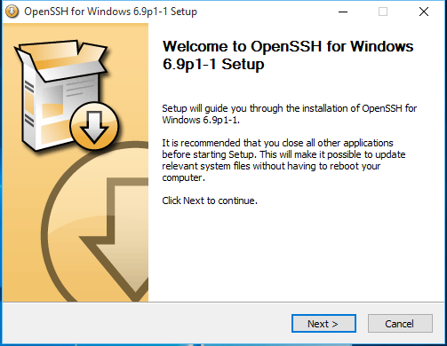 Install OpenSSH Windows 10