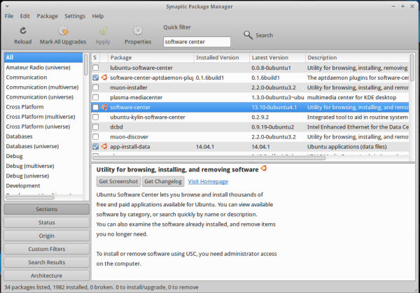 Synaptic Package Manager on BackBox 4.3