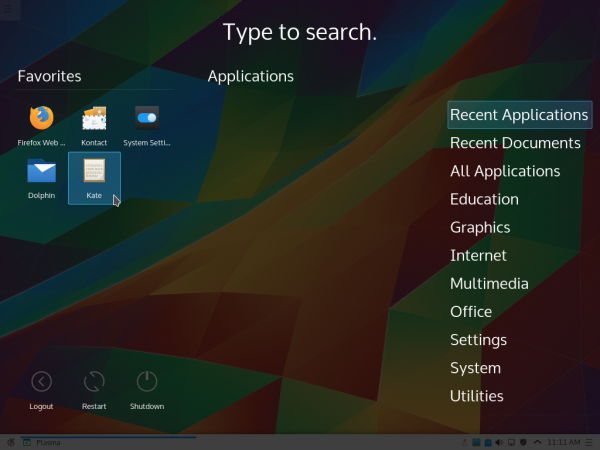 KDE 5 Application Dashboard