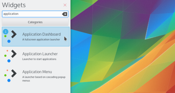 KDE 5 Application Dashboard 