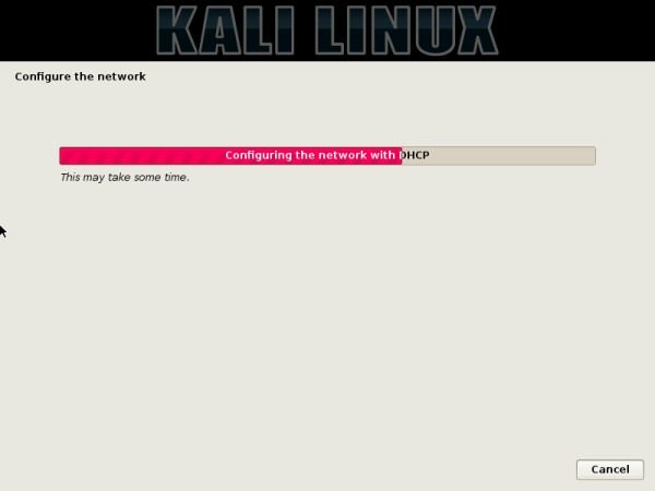 kali linux installation step failed