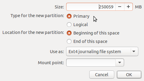 Ubuntu 15.04 partition editor