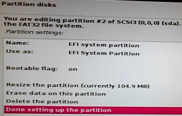 Boot EFI partition on Kali Linux 2