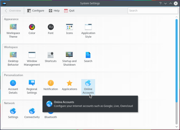 KDE Plasma 5 System Settings