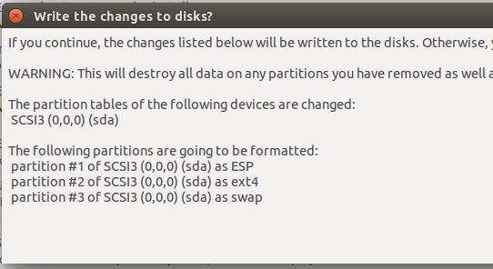 formatting Ubuntu 15.10 partitions