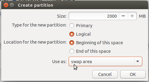 Ubuntu 15.10 swap partition