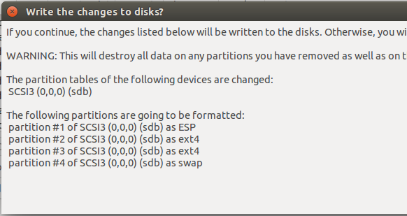 formatting partitions Ubuntu 15.10