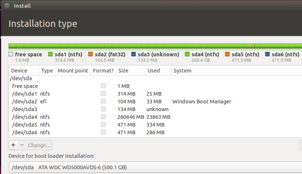 ubuntu 15.10 manual partitioning tool