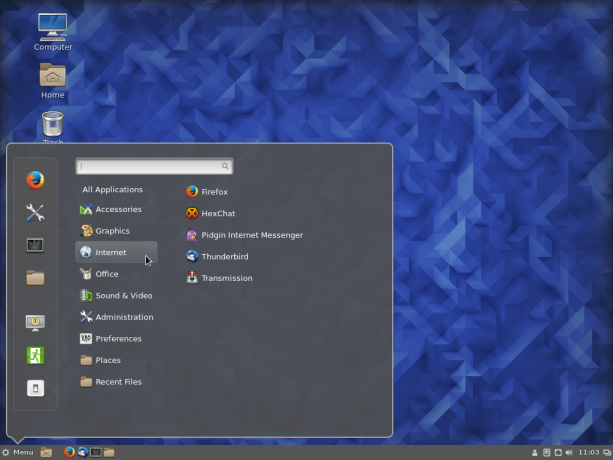 Fedora 23 Cinnamon desktop