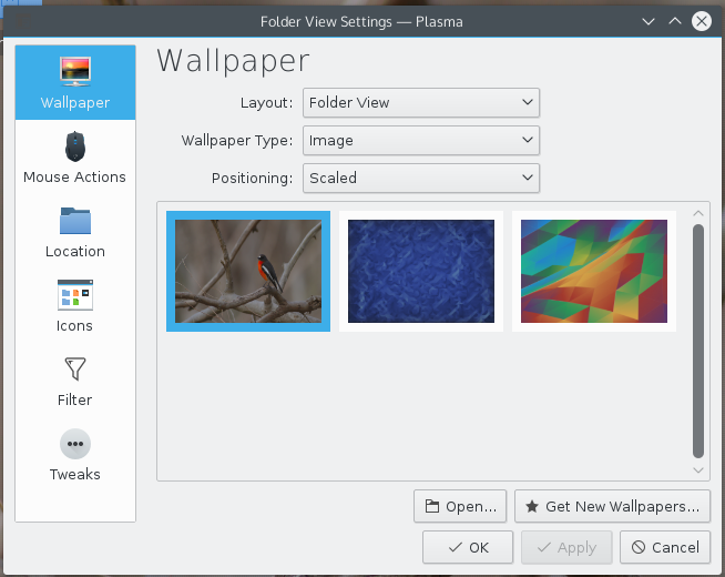 Change wallpaper Fedora 23 KDE