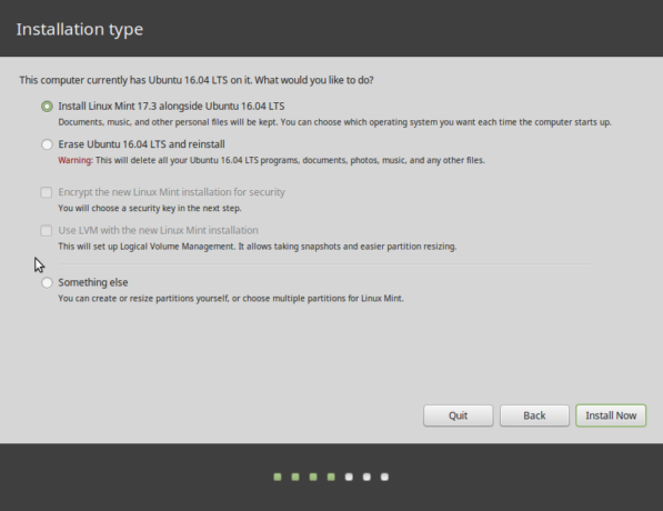 Linux Mint 17.3 installer