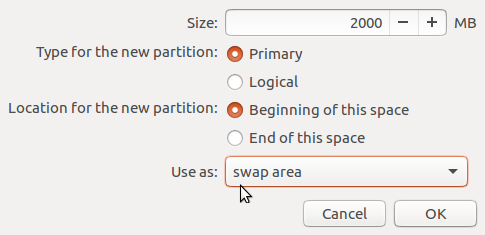 Ubuntu 16.04 swap partition