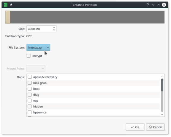 Manjaro 16.10 swap partition