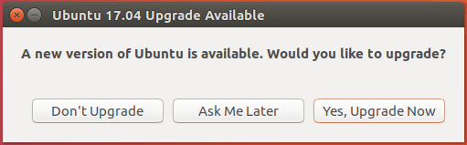 Automatic upgrade to Ubuntu 17.04