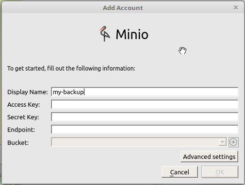 CloudBerry Backup Minio