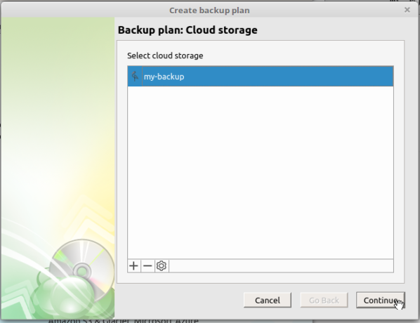 CloudBerry Backup plan