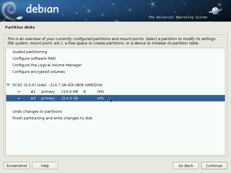 Install show. Capture System Partition Debian. Debian Squeeze. Debian 10 установка Partition Disks что делать. Capture System Partition White Screen Debian.