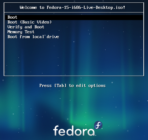 Fedora Boot Options