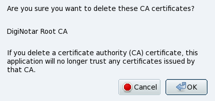 Delete DigiNotar Certificate