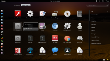 Sabayon 7 GNOME 3 Dock