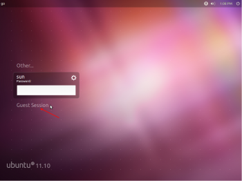 Ubuntu 11.10 Login Screen