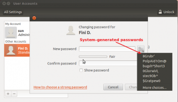 Ubuntu 11.10 Specify Password