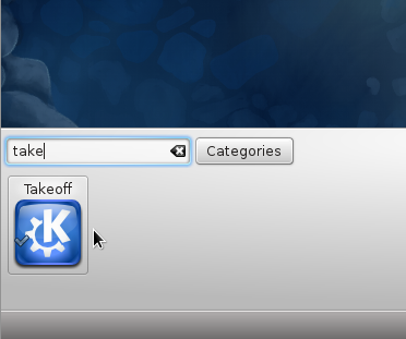 Add Takeoff Launcher Widget Fedora 16 KDE