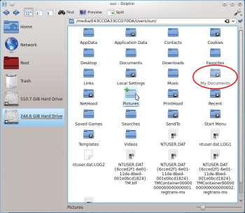Windows Files KDE Dolphin