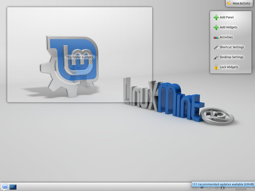 Linux Mint 12 KDE Default Wallpaper