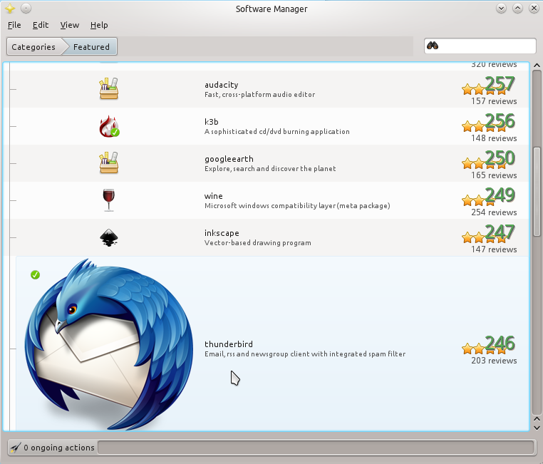 Linux Mint 12 KDE Featured Apps