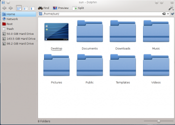 Fedora 17 Dolphin File Manager
