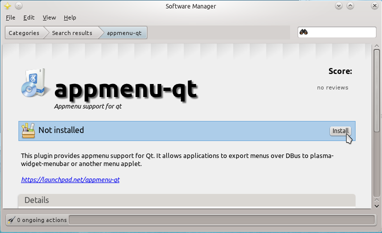 Mint 12 KDE Install Appmenu-qt