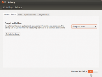 Ubuntu 12.04 Privacy Setting