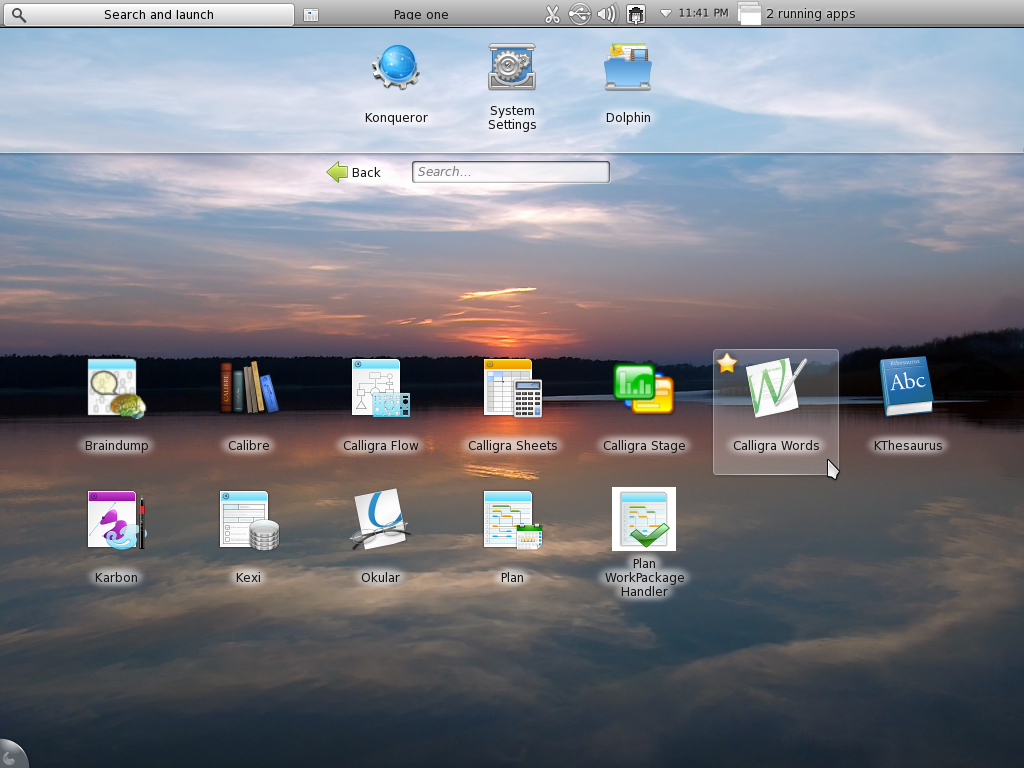 Chakra Archimedes KDE Plasma Netbook Apps