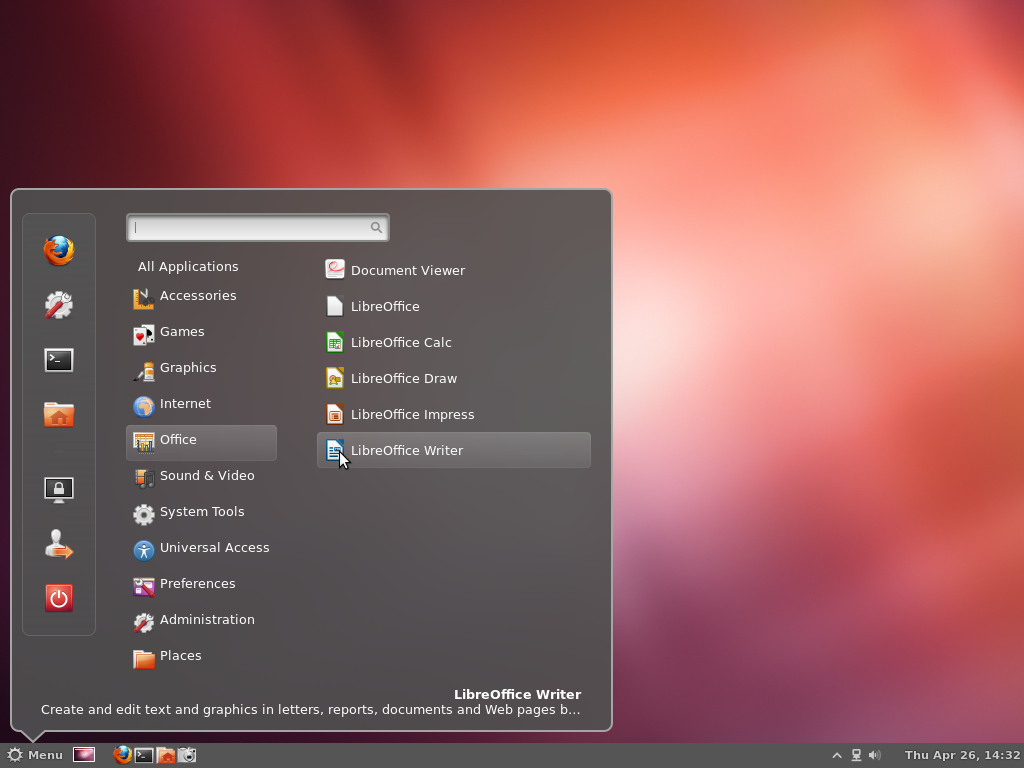 Ubuntu 12.04 Cinnamon Office Apps