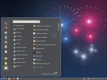 Fedora 17 Cinnamon Desktop