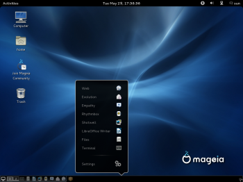Mageia 2 GNOME Panel-Docklet