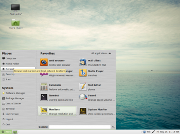 Linux Mint 13 MATE Menu