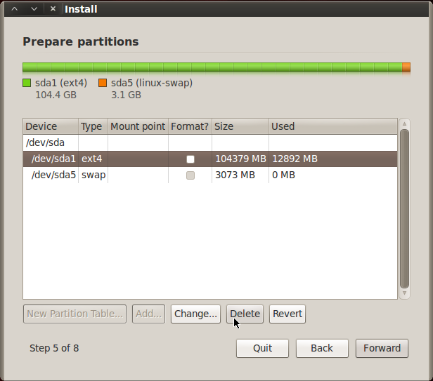 Manual disk partitioning guide for BackTrack 5 R2 GNOME | LinuxBSDos.com