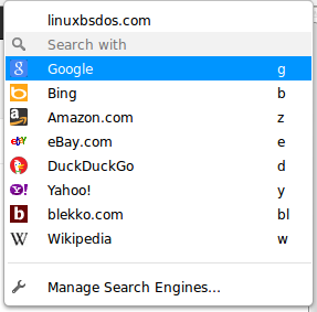 Opera Search Engines Cinnamon