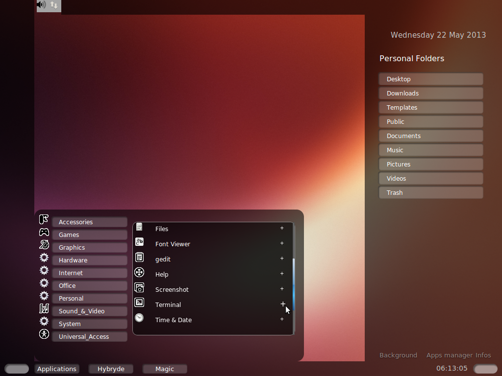Hybryde Fusion Ubuntu 13.04