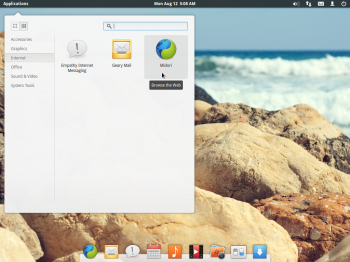 Elementary OS Luna Desktop menu